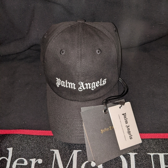 NWT Men's Black Embroidered Palms Angels Cap - Picture 1 of 6